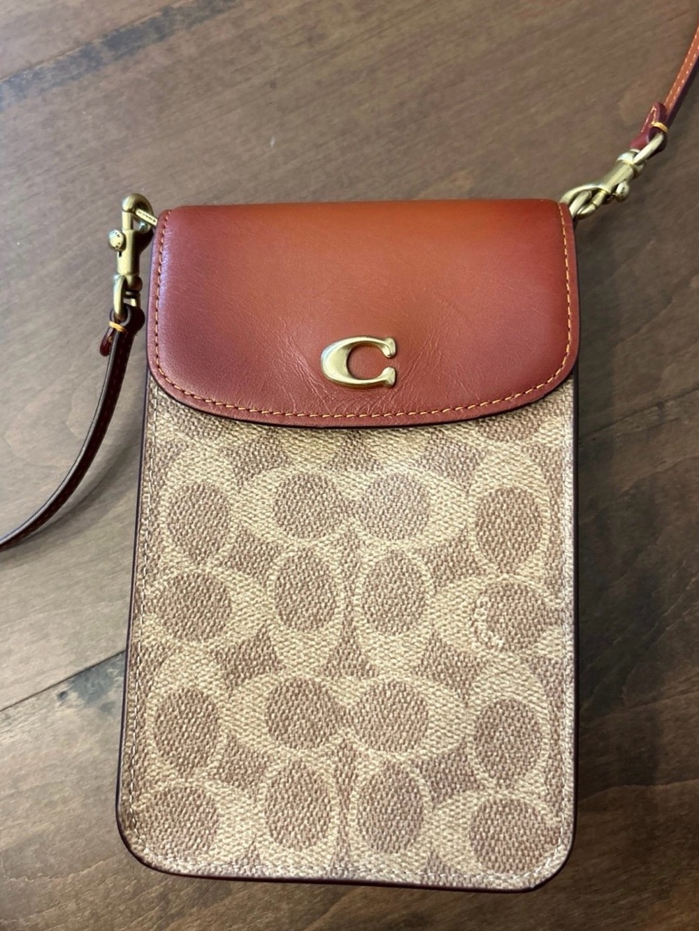 Coach Phone Crossbody Bag in Signature canvas